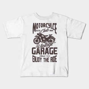 Retro Motorbike Kids T-Shirt